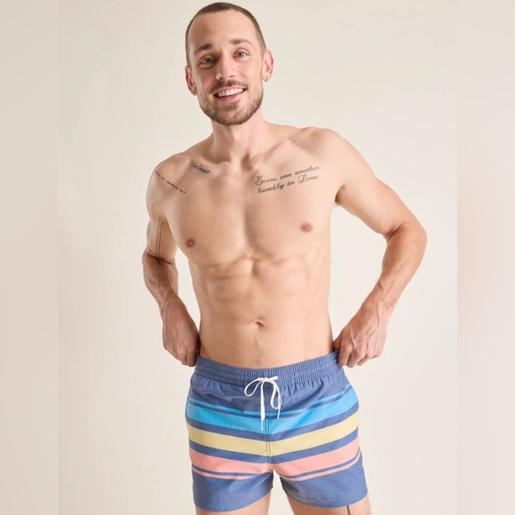 Chubbies The Retro Sets 5.5” Classic Swim Trunks Striped Stretch Small - Picture 14 of 14